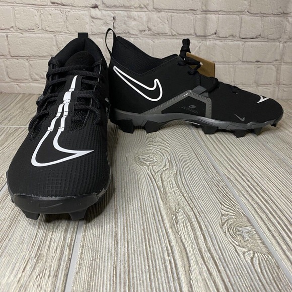 Nike Alpha Menace 3 Shark Football Cleats Men’s 8 Black CV0582-010 New - Picture 2 of 8